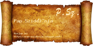 Pap Szidónia névjegykártya