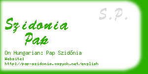 szidonia pap business card